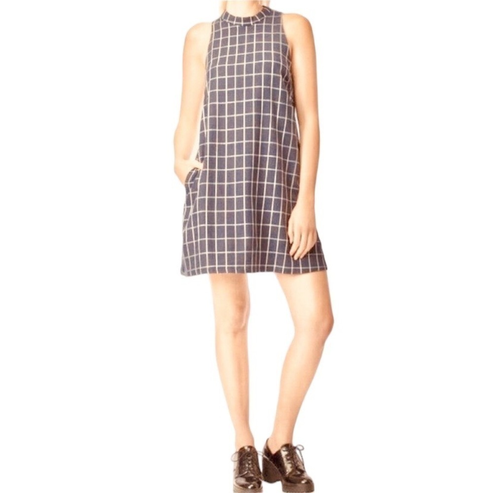 HYFVE Thermal Plaid Mock Neck Dress